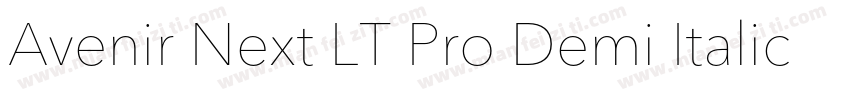 Avenir Next LT Pro Demi Italic字体转换